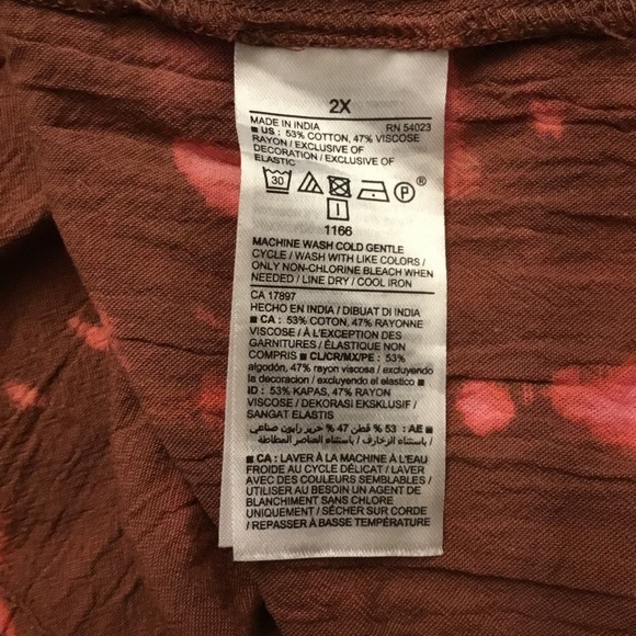 Old Navy Tiered Boho Tie Dye Maxi Dress Cotton Viscose Blend Size 2X - Picture 10 of 14